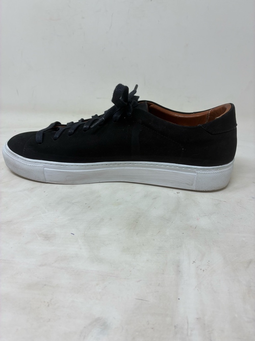 Beckett Simonon Black Suede Low-Top Sneakers - Casual Lace-Up - Picture 3 of 9